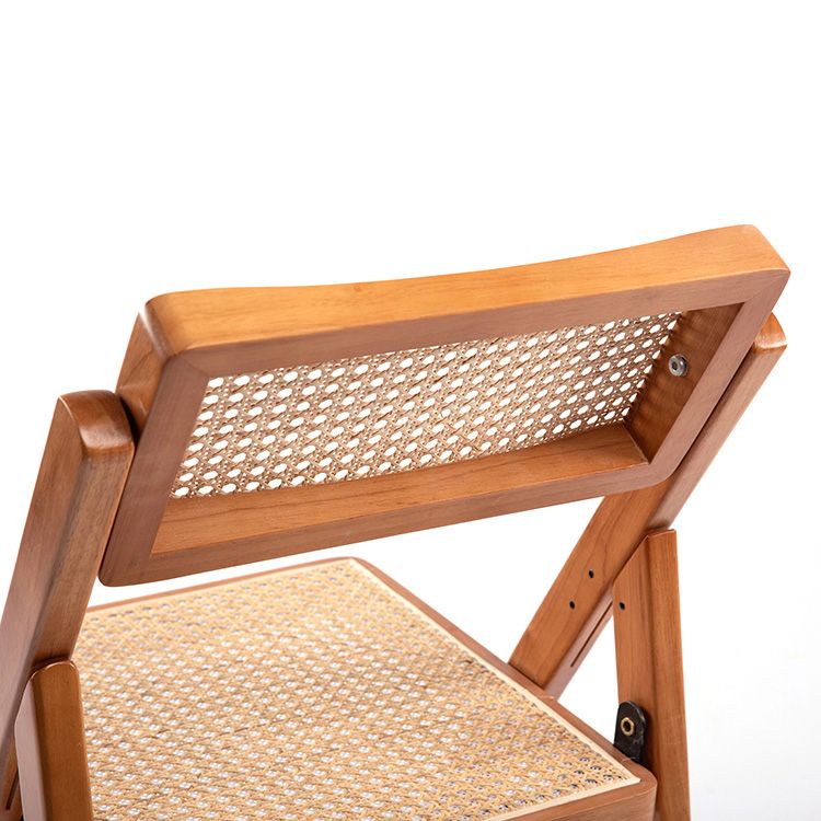 Modern Style Folding Dining Chair Wooden Open Back Side Chair for Living Room