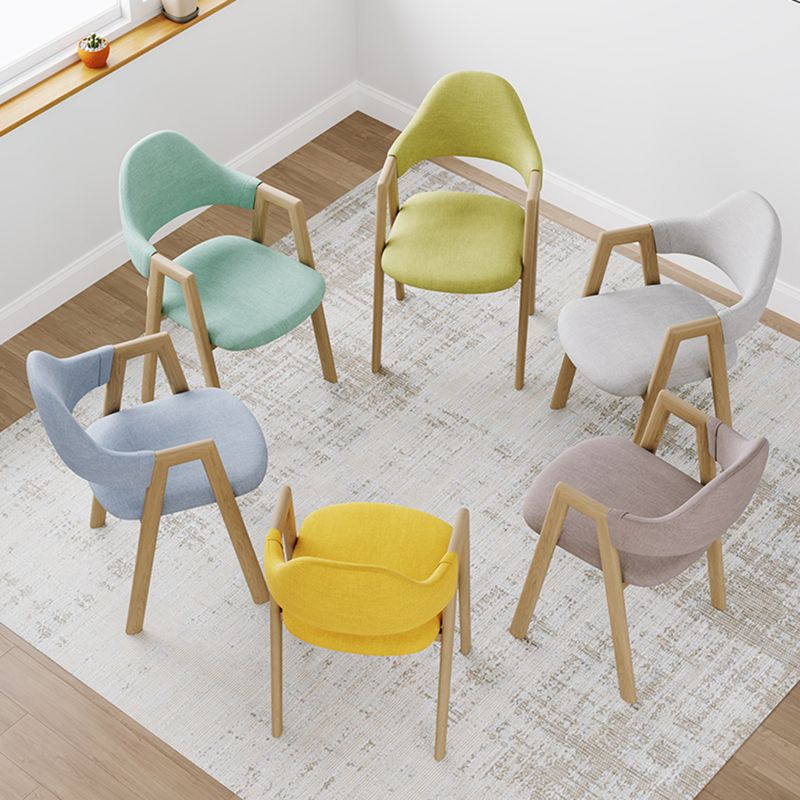 Modern Metal Chair Open Back Kitchen Dining Arm Chair for Dinning Room