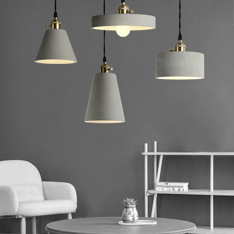 Luci a soffitto a sospensione cemento con tonalità moderna 1 ciondolo luce