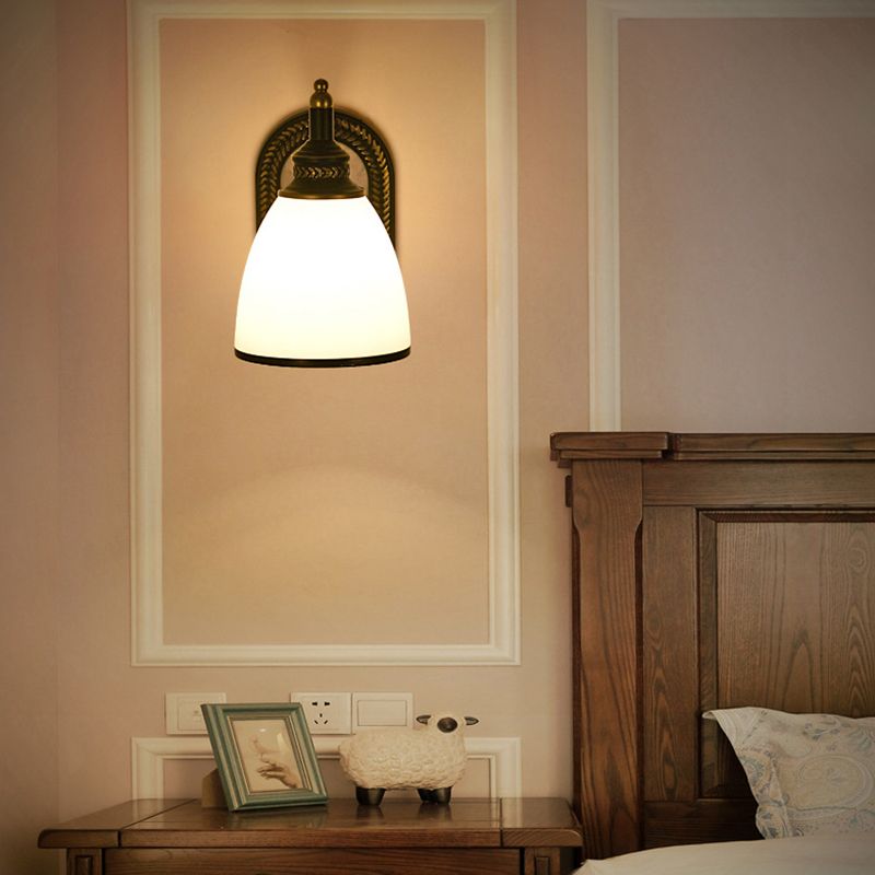 Contemporary Black 1/2-Light Wall Mounted Sconce Glass LED Statement Wall Light