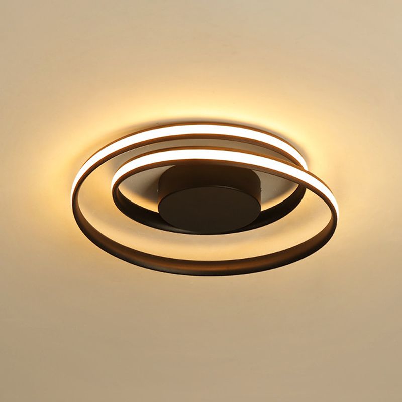 Moderne Minimalistische Indoor LED Plafondlamp Aluminium Lineaire Flush Mount met Silicone Shade