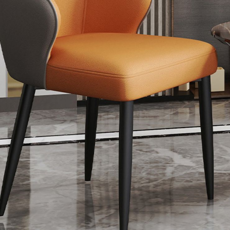 Modern Style Leather Parsons Upholstered Home Dining Side Chair