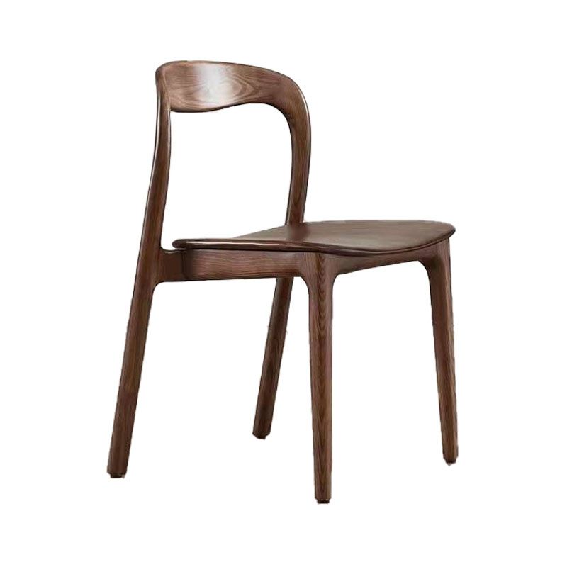 Modern Style Chair Dining Armless Chairs with Wooden Legs for Kitchen