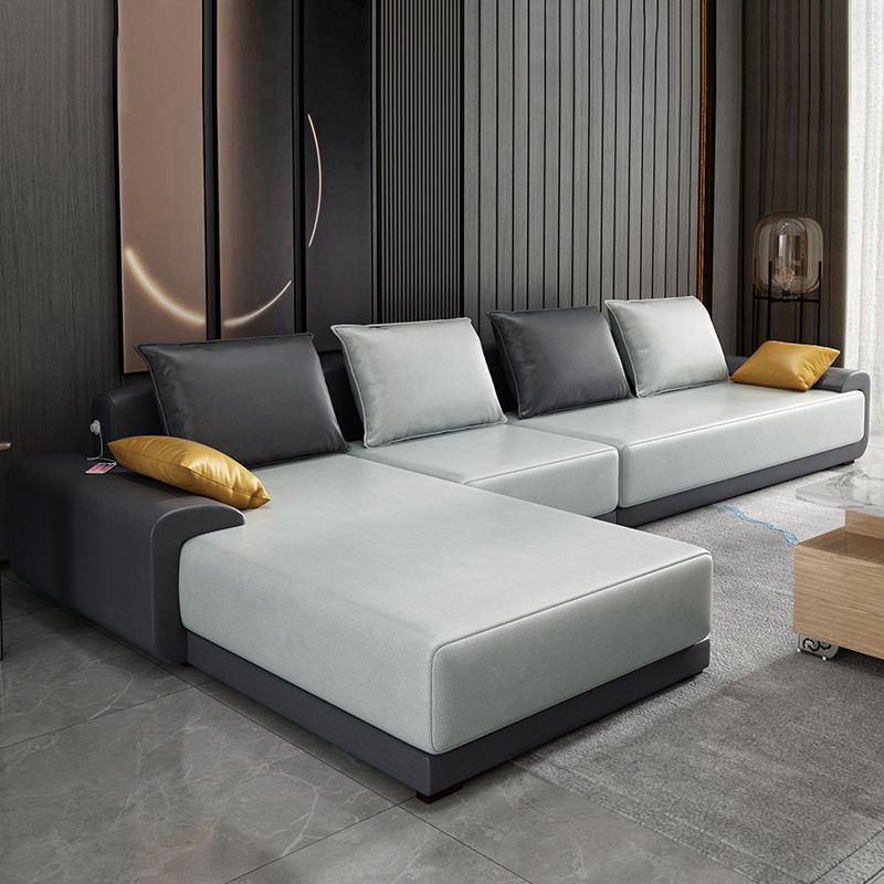 Sofá contemporáneo de cojines bosqueos removibles con chaise reversible