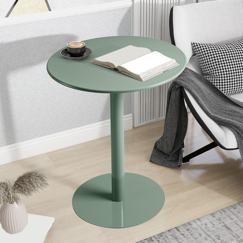 Pedestal Base Design Cocktail Table Multi-color Selection of Round Metal Coffee Table