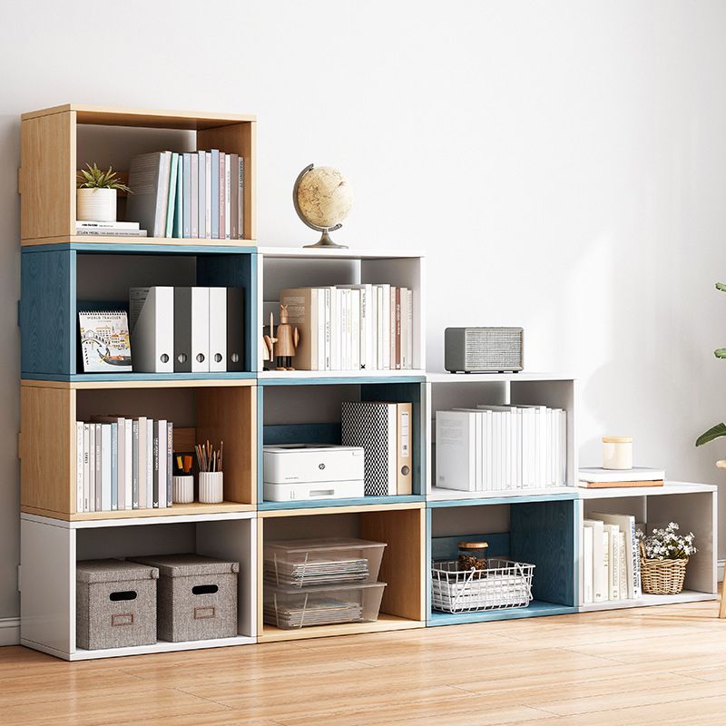 Open Back Modern Style Bookshelf 18"L Engineer Wood Bookshelf for Home Office