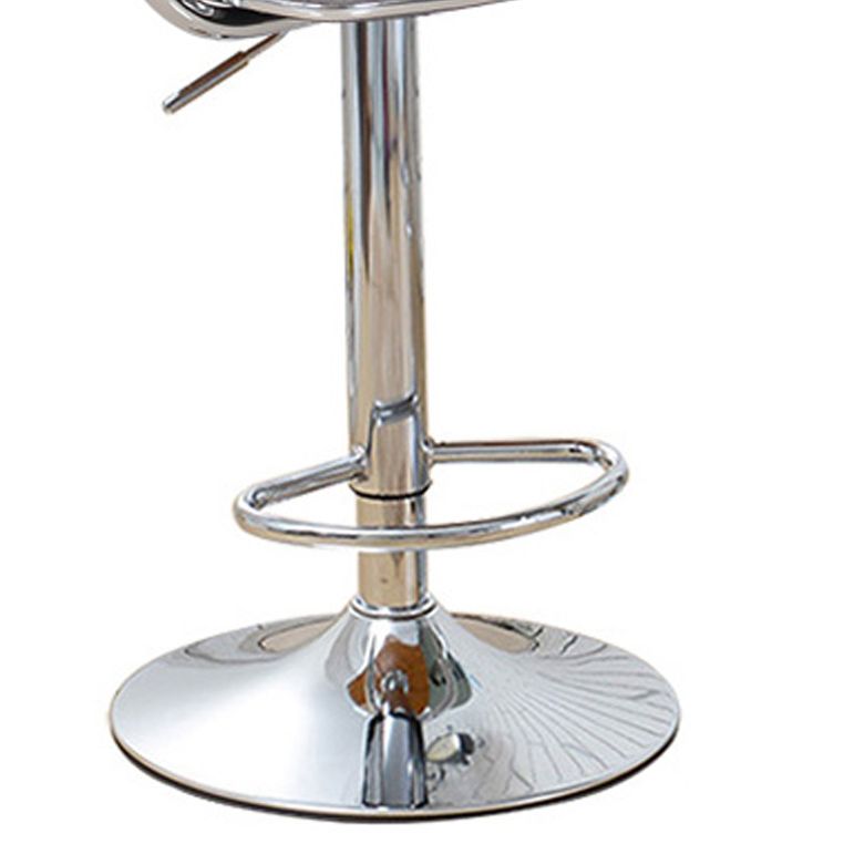Modern Metal Low Back Bar Stool Armed Adjustable Swivel Bucket Counter Stool