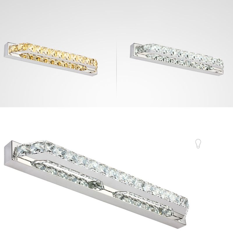 Bathroom Decoration Vanity Sconce Light Crystal Shade Wall Mounted Vanity Lights for Mirror Cabinet