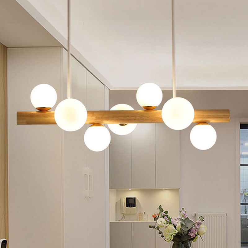 Modern Style Ball Shade Island Pendants Glass Pendant Lights for Dining Room