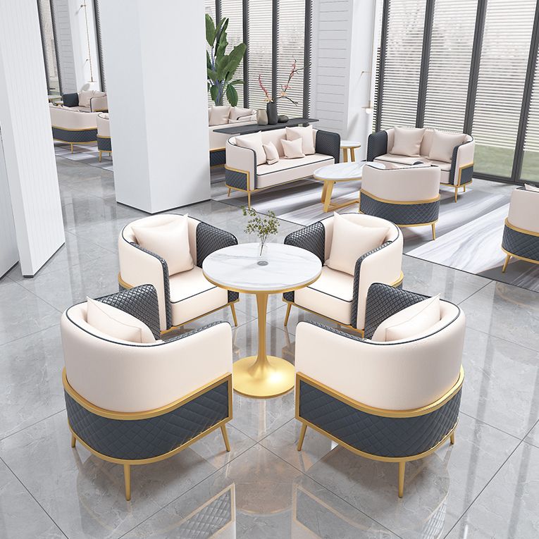 Traditionele luxe stenen eettafel, ronde dinettetafel voor eetkamer