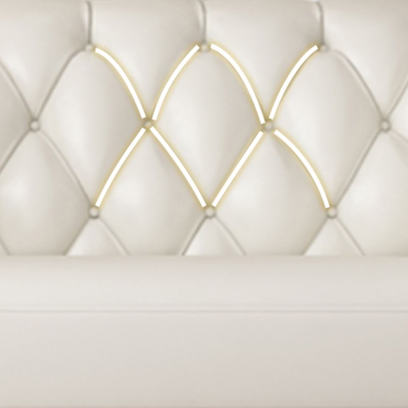 Contemporary 28.7" H Faux Leather Tufted Tuxedo Arm Sofa For Living Room