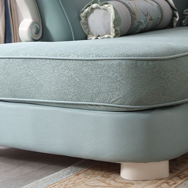 74" Wide French Country Sectional Sofa Leather Sleeper Sectional