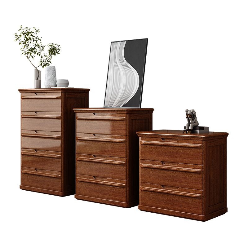 Brown 29.13" Wide Accent Chest Mid-Century Modern Wood Accent Chest