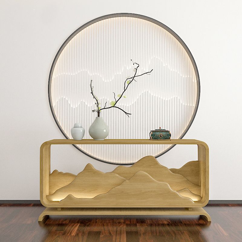 Rectangle Shape Contemporary Console Table Solid Wood Console Sofa Table