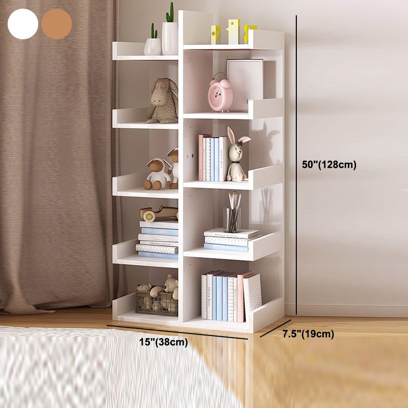 Scandinavian Manufactured Wood Etagere Bookshelf Vertical Open Bookcase for Home