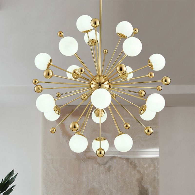 Modern Style Spray Chandelier Lighting Fixtures Glass Multi-heads Chandelier Light