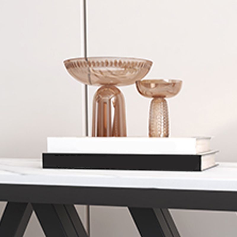 Contemporary Stone Console Table Iron Console Sofa Table for Hall