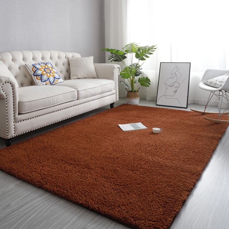 Modern Living Room Rug Multi Color Solid Color Area Carpet Synthetics Anti-Slip Machine Washable Indoor Rug