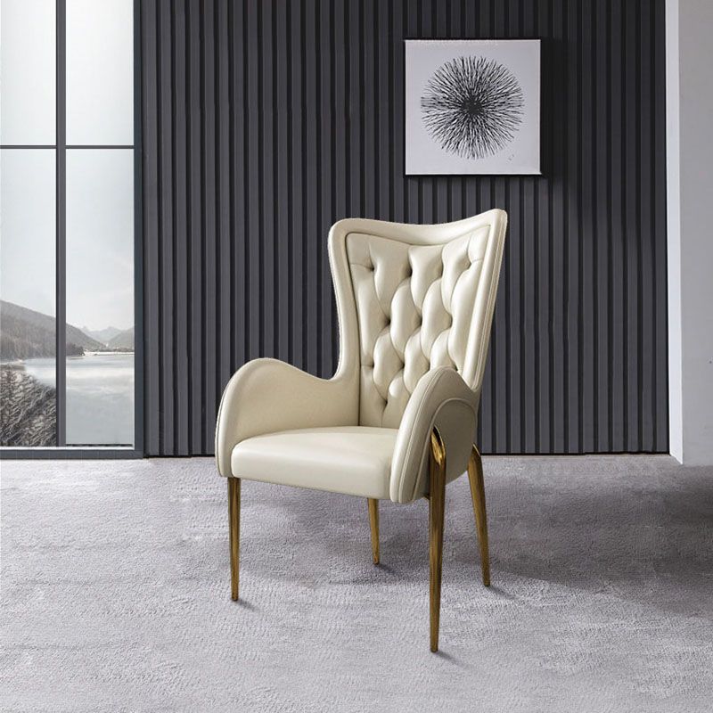 Nordic Style Metal Dining Chairs Upholstered Side Chairs for Restaurant Use