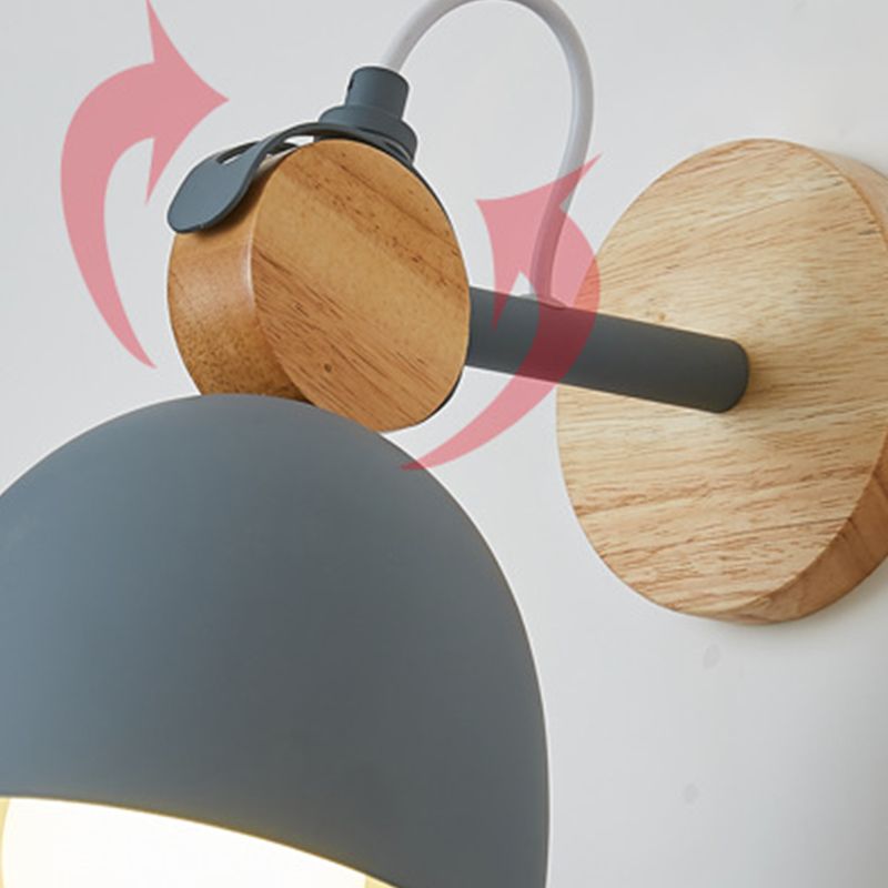 Flared Wall Lighting Fixtures Modern Style Wood 1 Light Wall Lighting