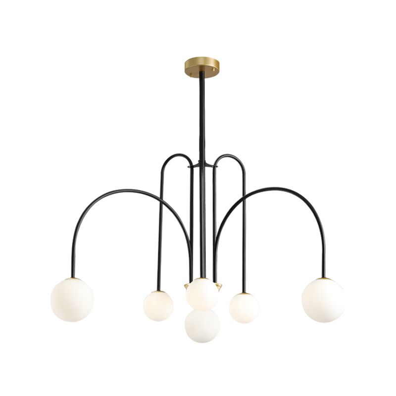 Modern Metal Chandelier Light Multi-Head Suspension Pendant Lamp for Living Room