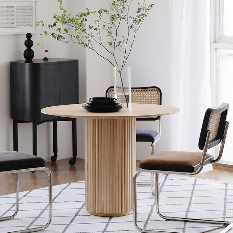 Round Shape Home Dining Table Modern Wooden Dining Room Table
