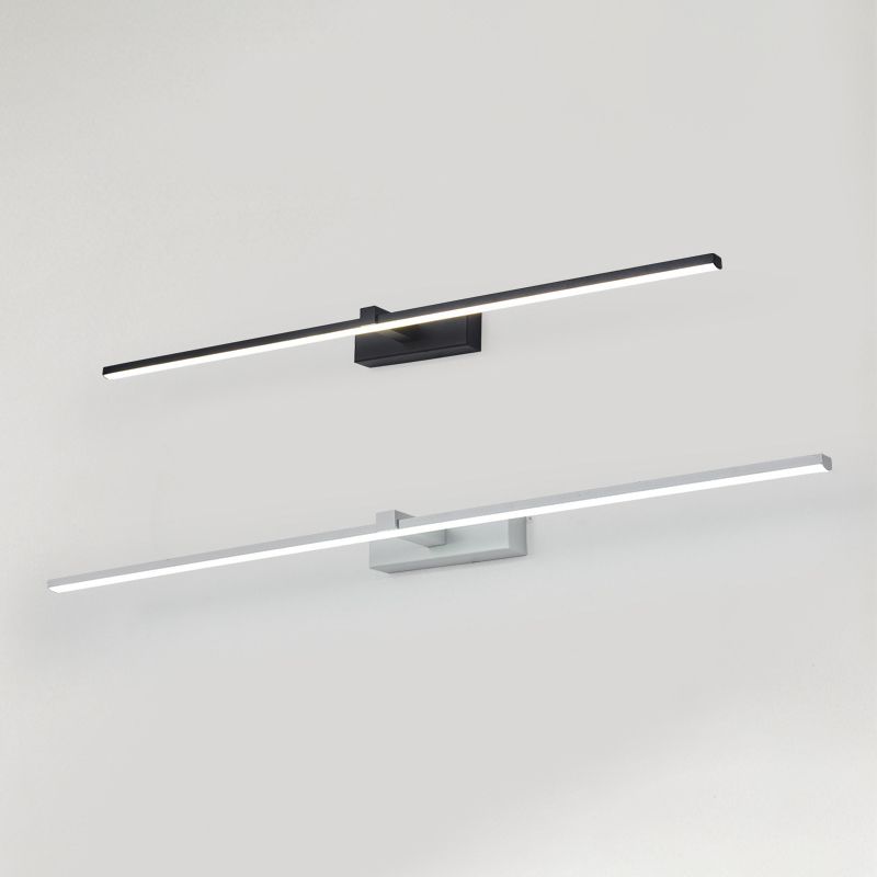 Linear Bathroom Sconce Light Fixture Metal Minimalist Style LED Wall Mount Light Fixture