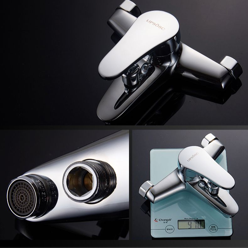 Tradition Fixed Bathtub Faucet Wall Mount Lever Handle Tub Faucet