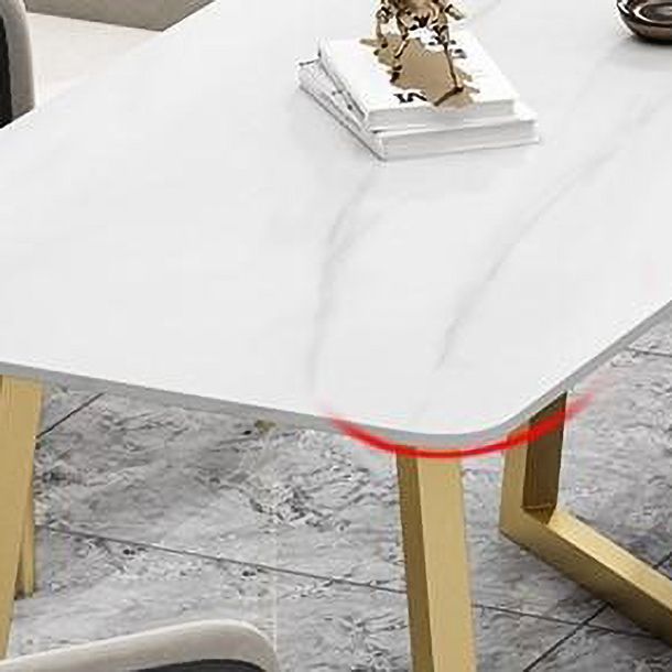 1/2/5/7 Pcs Metal Glam Style Dining Room Set with Rectangle Table Dinette Set