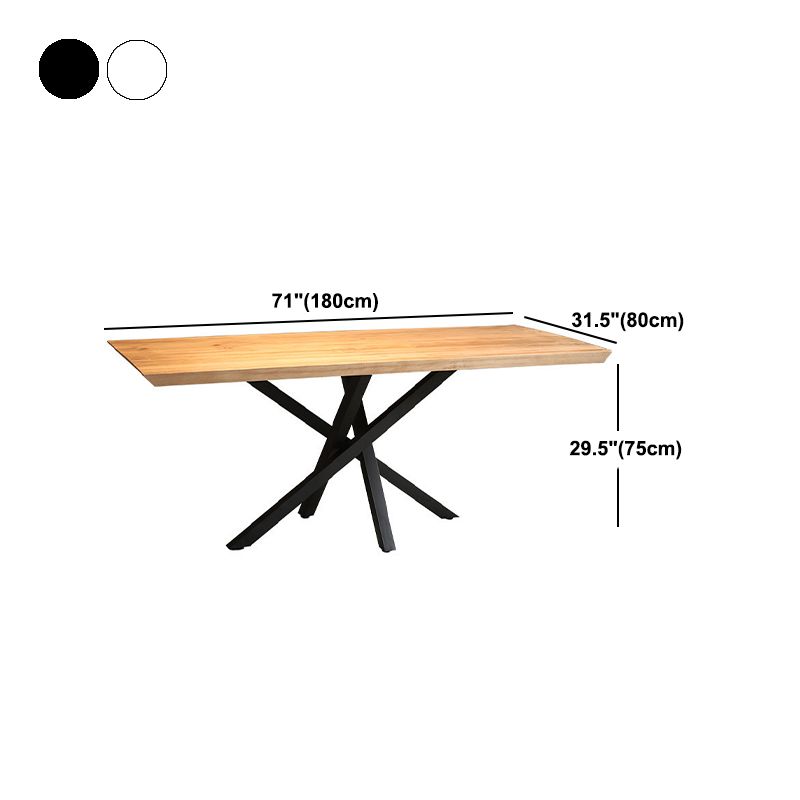 Modern Brown in Pine Dining Table Rectangle Dining Table for Kitchen