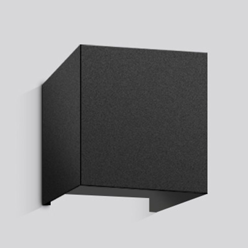 Metal Square Wall Mounted Lamps Modern Style 2 Lights Wall Washer Sconce