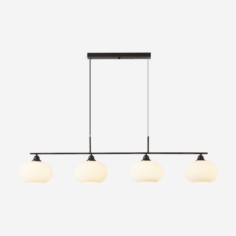 Metal/Glass Kitchen Island Lighting Modern Golden/Black Ceiling Light for Home