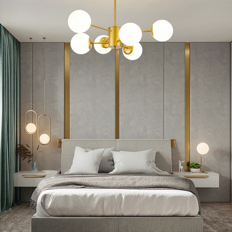 Globe Pendant Lights Modernism Glass Pendant Lighting Fixture for Living Room