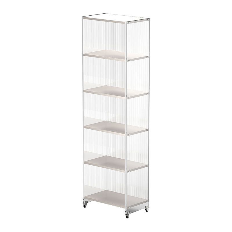 Contemporary Closed Back Bookshelf Acrylic Bookcase for Home Office