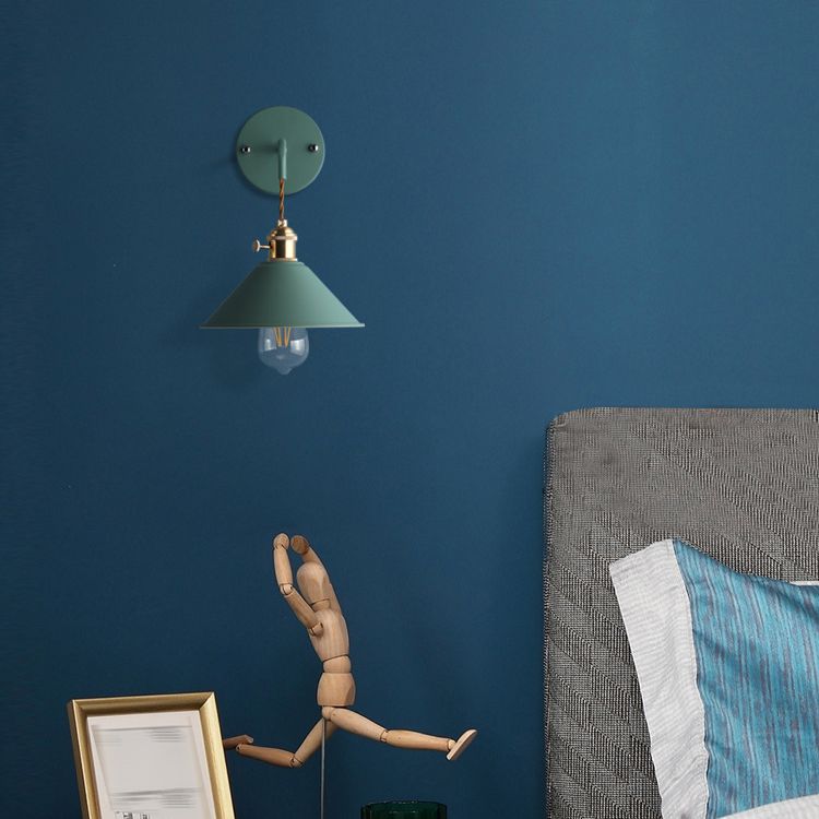 Modern Style Cone Wall Mounted Lamps Metal 1 Light Wall Lighting Ideas