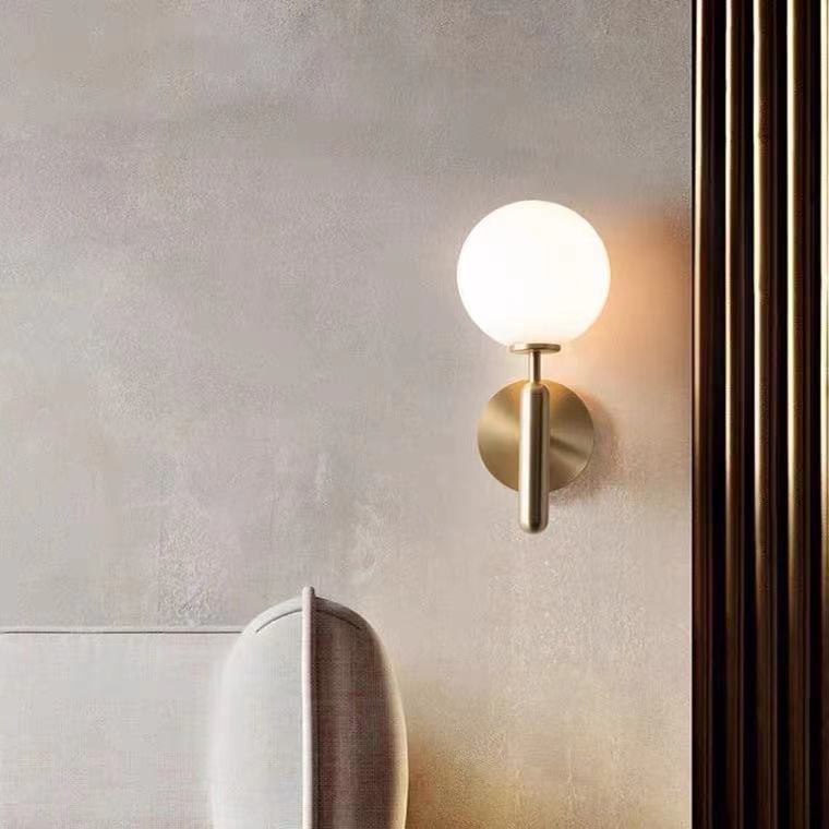 Glas Globus Wandbeleuchtung Merkmale moderner Stil 1 Lichtwandmontiertes Leuchten in Gold