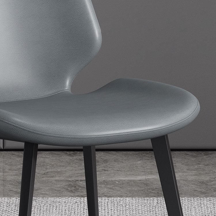 Modern Chair Dining Armless Chairs with Metal Legs for Kitchen