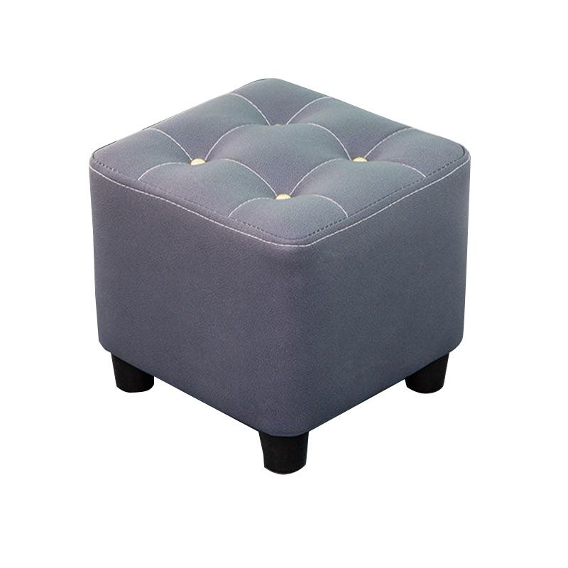 Tufted Ottoman Whole Colored Fabric Water Resistant Square Modern Ottoman