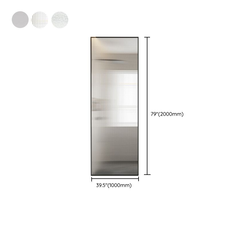 Metal and Glass Shower Bath Door Simple Inline Black Shower Door