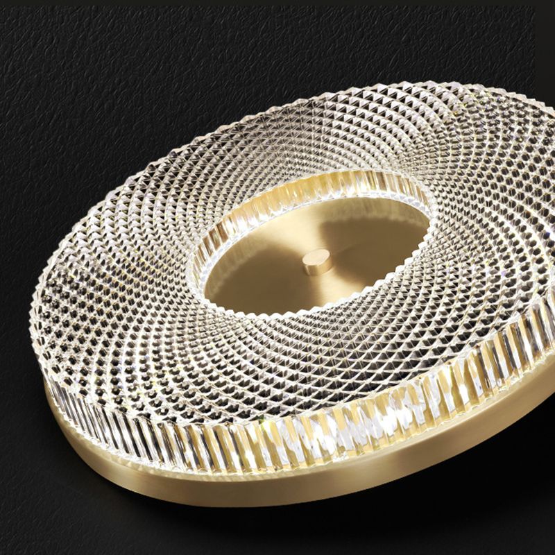 Round Flush Mount Light Fixtures Ultra-Contemporary Crystal Ceiling Light Fixtures for Bedroom
