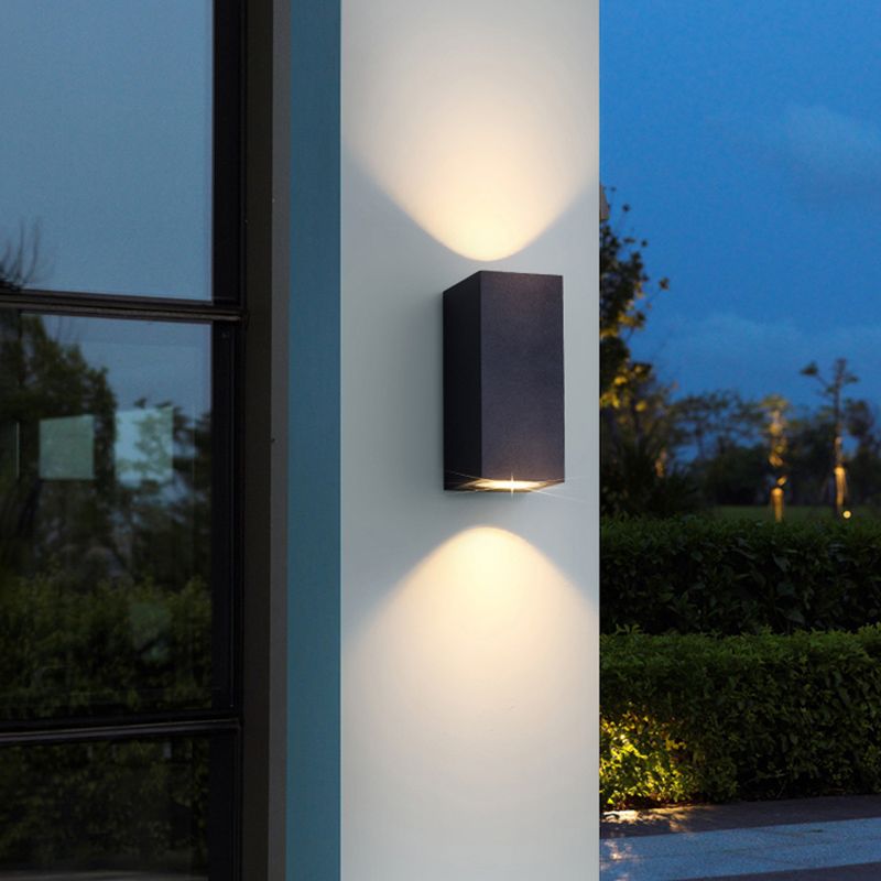 Estilo moderno decorativo decorativo de dos luces arriba y abajo de la pared LED apliques de pared al aire libre