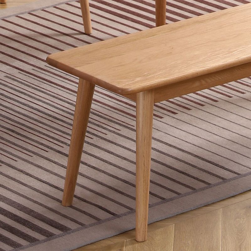 Modern Restaurant Seating Bench Solid Wood Rectangle Seating Bench