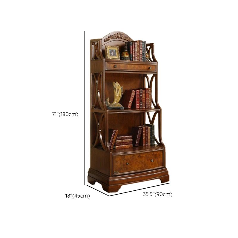 Contemporary Closed Back Bookshelf Vertical Solid Wood Bookcase