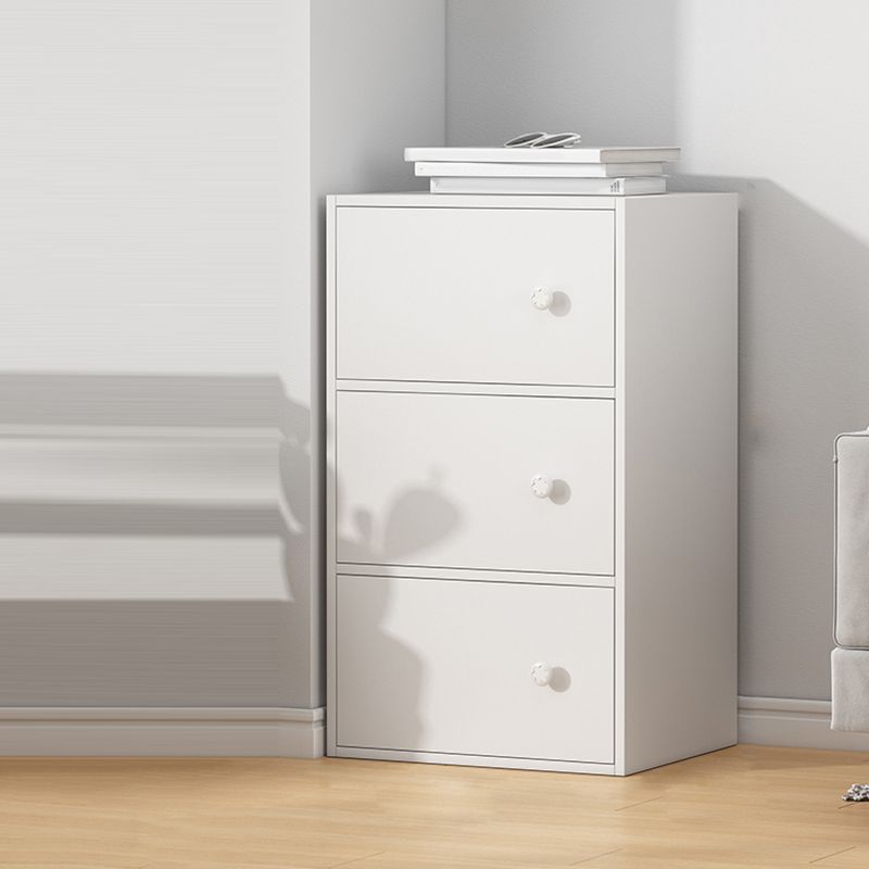 Contemporary Rectangle Storage Cabinet with Wooden Knobs Doors