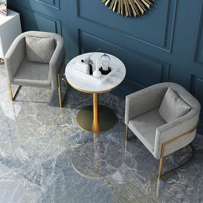 Sillas de comedor tapizadas de estilo contemporáneo, sillas con respaldo sólido para el hogar