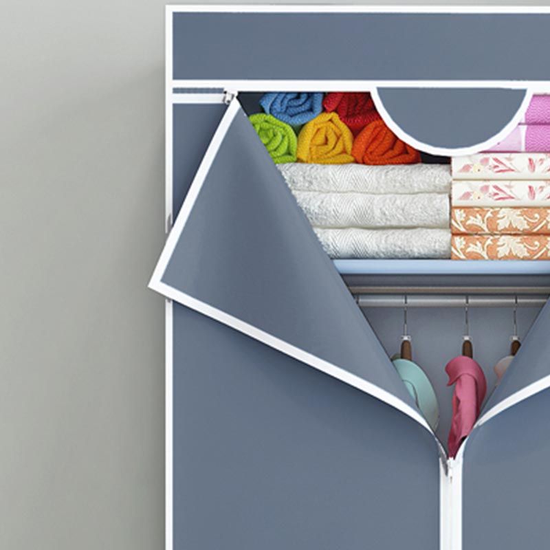 Contemporary Storage Cabinet with Metal Frame Matte Finish Cabinet for Bedroom