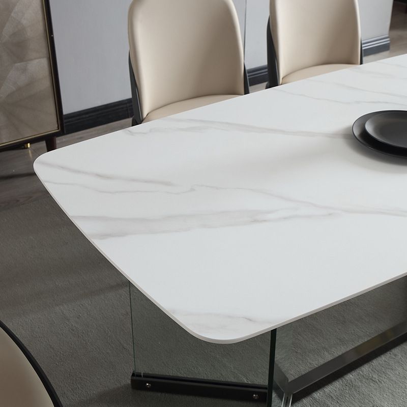 Designer Style Sintered Stone Dining Set Rectangle 1/2/5/7 Pieces Dining Room Table Set