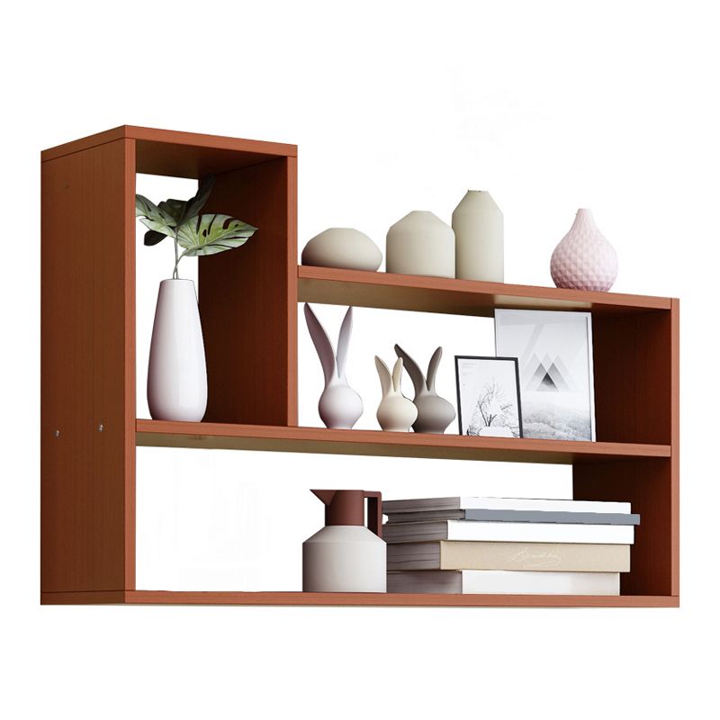 Modern Engineered Wood Bookcase, Geometric Wall Mounted Bookshelf for Any Room