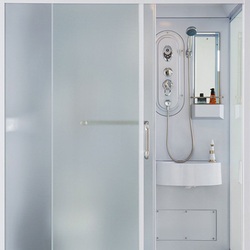 White Rectangle Shower Enclosure Tempered Glass Shower Enclosure