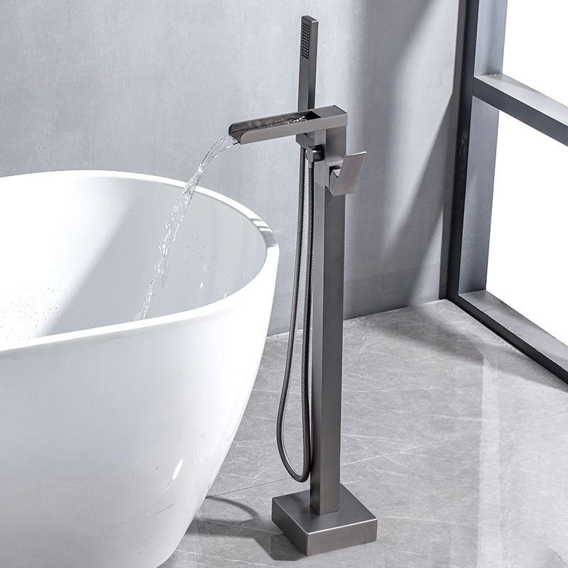 Floor Mounted Metal Freestanding Tub Filler One Handle Freestanding Bathtub Faucet